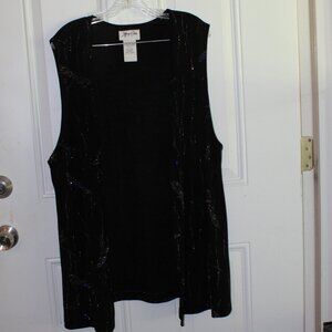 Black and Silver Vest Jeffrey & Dara Size 18